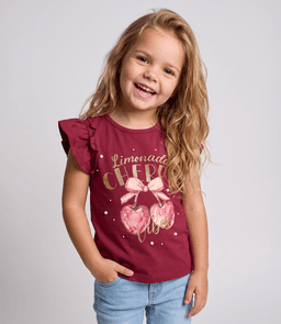 Polera manga corta bebe L12021270188 frambuesa Limonada Fucsia 3 A 6 Meses