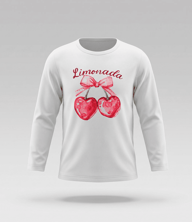 Polera manga larga nina cherry L11011270503 crudo Limonada Crema 10 anos