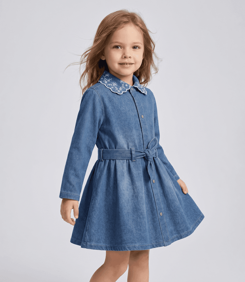 Vestido bebe L12131270174 denim Limonada Azul 3 A 6 Meses