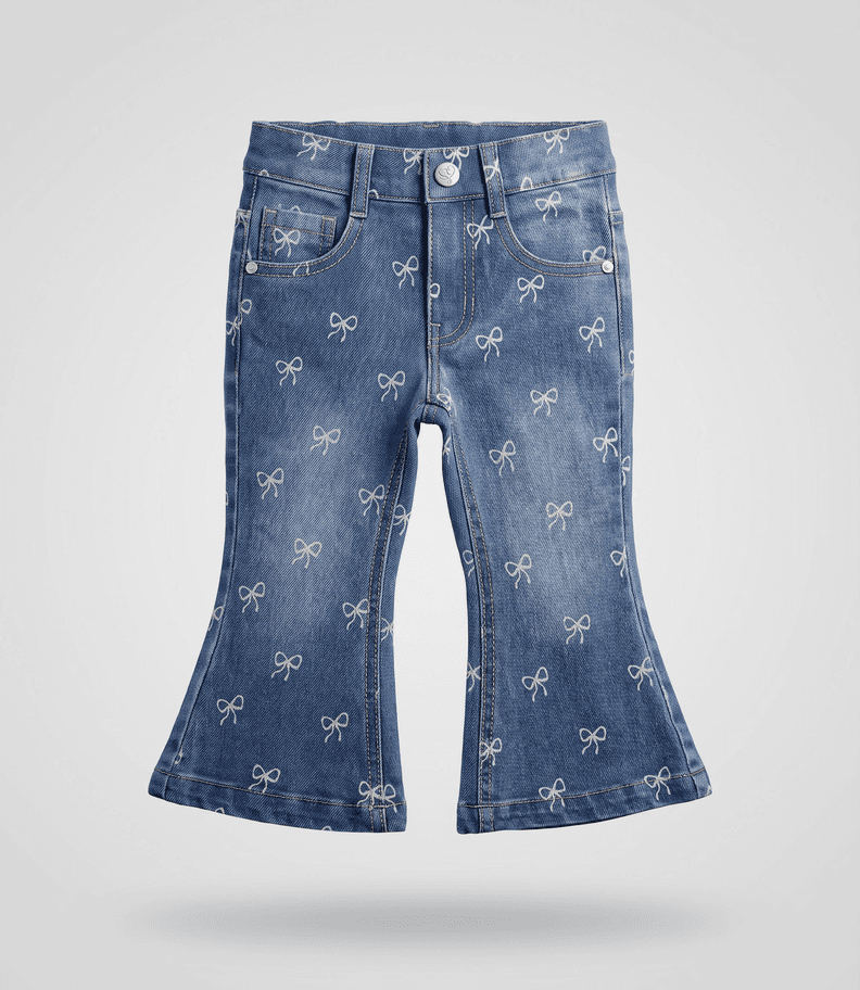 Jeans bebe flare L12111270674 denim celeste Limonada 9 A 12 Meses