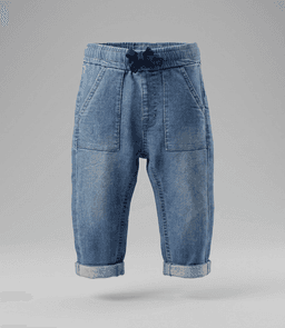 Jeans bebe baggy B12111270274 denim celeste Black and blue 24 Meses