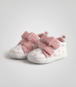 Zapatilla recien nacida flores L43391270202 rosado Limonada 18