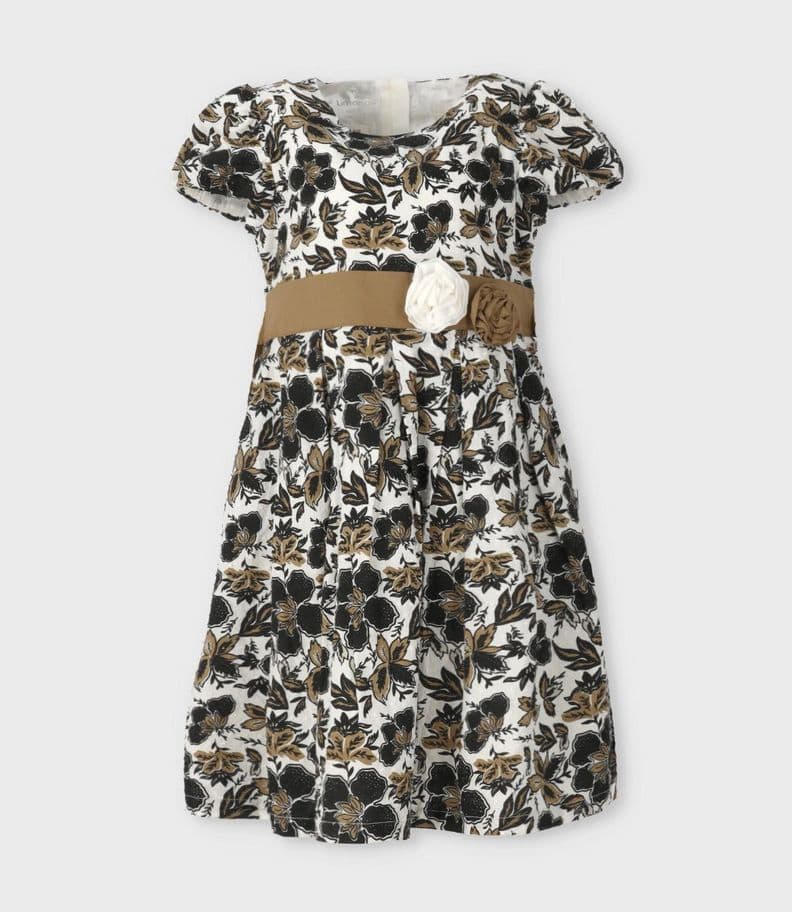 Vestido nina floreado negro Limonada 8 anos
