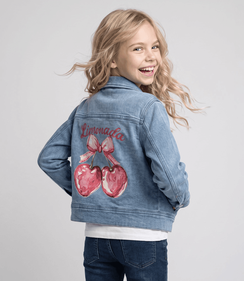 Chaqueta nina cherry L11071270474 denim celeste Limonada 2 Anos