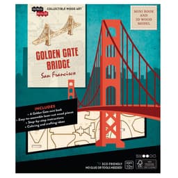 San Francisco Golden Gate Bridge Modelo Armable En Madera Blanco