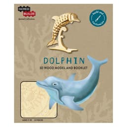 Animal Collection Delfin Modelo Armable En Madera Blanco