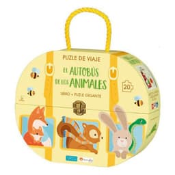 Libro y Puzzle El Autobus De Los Animales Blanco