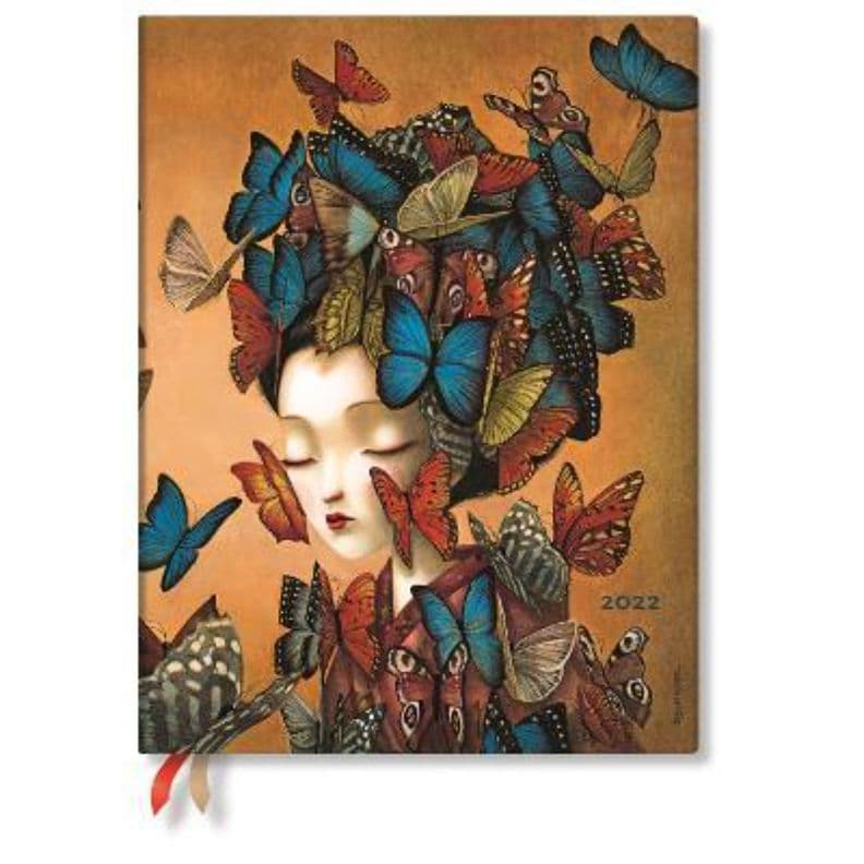 Agenda 2022 Madame Butterfly Ultra Tapa Blanda Semana A La Vista Horizontal Blanco