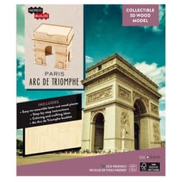 Paris: Arco De Triunfo - Libro y Modelo Armable En Madera Blanco