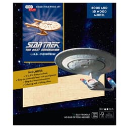 Star Trek The Next Generation Libro y Modelo Armable Madera Blanco