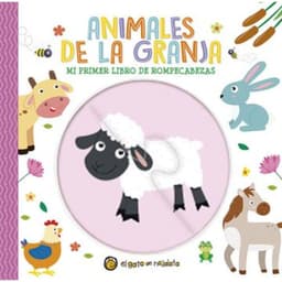 Animales De La Granja - Mi Primer Libro De Rompecabeza Blanco