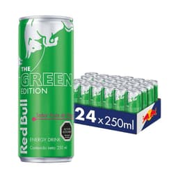 Red Bull Bebida Energetica Pack 24 Latas Fruta del Dragon 250Ml Verde