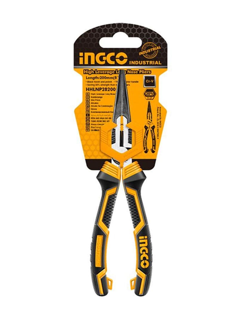 Alicate Punta Larga Fina 8 Pulgadas 200mm Ingco Hhlnp28200