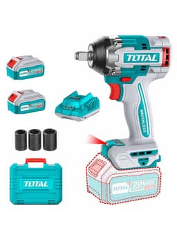 Taladro Pistola Llave Impacto 20v 2bat+ Carg Total Tiwli2050