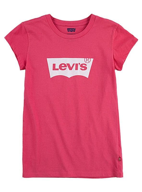 Polera Nina MC Batwing Metalisada Rosado Levis 5