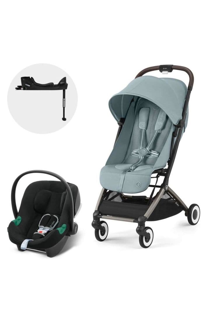 Coche Travel System Orfeo + Aton B2 + Base Azul