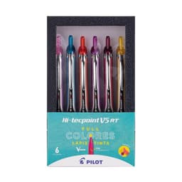 Set 6 lapices Tinta Hi-Tecpoint Grip 0.5mm Pilot