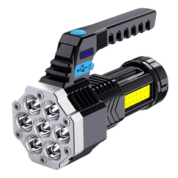 Linterna Led Usb Recargable Foco Camping 7 Focos Cob Led