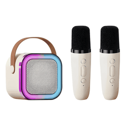 Altavoz bluetooth con microfono, led de karaoke para ninos