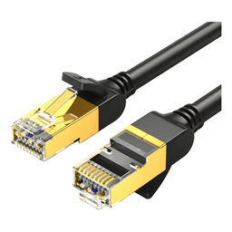 Cable De Red 2m Cat7 F/ftp (10gbps) Nw107 Negro
