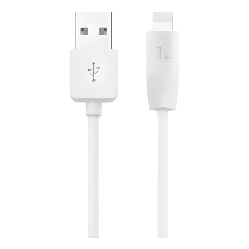 Cable USB a IP hoco x1 carga rapida y durabilidad Blanco