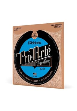 Cuerdas Guitarra Nylon Daddario ProArte Entorchado Plata/Nylon Transp (Tension Alta) EJ51