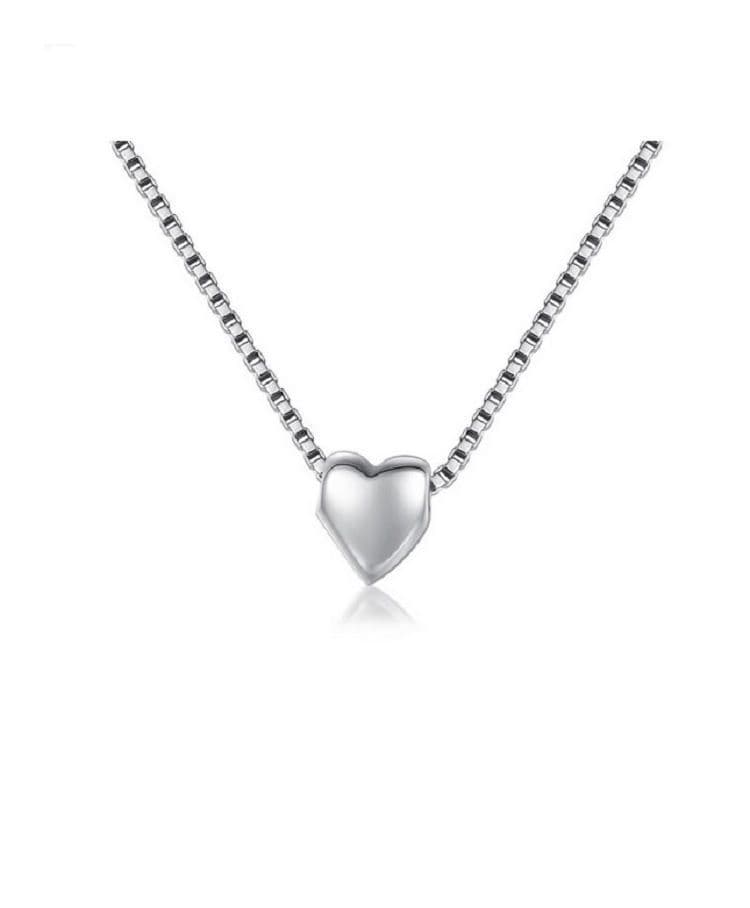 Collar con dije Tierno corazon en Plata fina ley S925