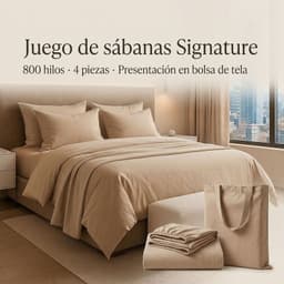 SABANAS 800 HILOS SIGNATURE CELESTE 2 PLAZAS 794 Beige