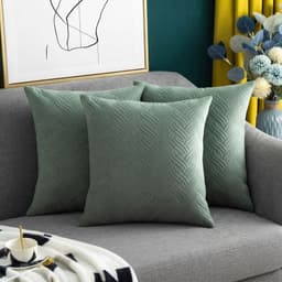 Funda Decorativa Plush Verde Texturizada Pack de 3 046 Elegante