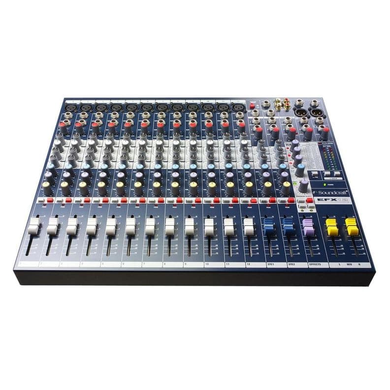 Consola analoga 12 canales con efectos Soundcraft EFX12 Azul