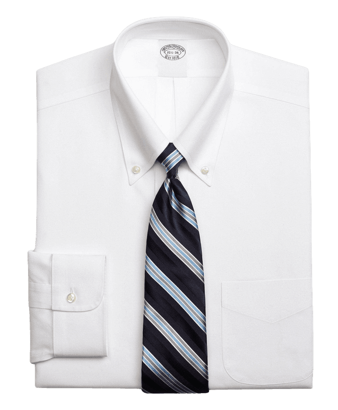 Camisa Cotton Pinpoint Slim Non-Iron Down Blanco 17 1/2 34