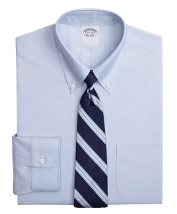 Camisa Stretch No-Iron Oxford Button-Down Collar Cyan Celeste 15 1/2 33