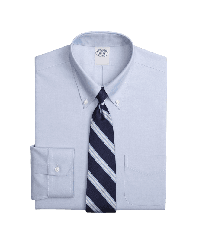 Camisa Pinpoint Slim Non-Iron Azul 15 1/2 32