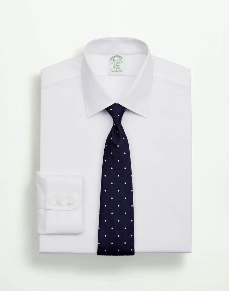 Camisa Brooks Brothers Hombre Ds Og Ni Stwl Ain Dbb Ff Np Slim Blanco 16 35