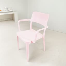 Silla Plastica Con Apoya Brazos Minimal Rosa Dvp