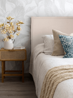 RESPALDO DE CAMA - SUPER KING - CON FUNDA LAVABLE - MODELO PESTANA - LINO BAHIA BEIGE