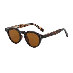 Lentes De Sol Sh511037 Redondo Unisex Vintage Tr90 Uv400 Redondos Cafe Claro