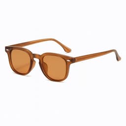 Lentes De Sol Sh509268 Remaches Cuadrado Unisex Tr90 Uv400 Cafe Claro