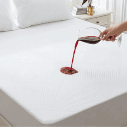 Cubrecolchon Impermeable Bamb Soft Simpel Queen Blanco Rayas