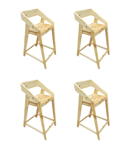 4 Unidades Silla Bar Katakana Madera Taburete Butaca