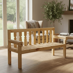 Sillon Banco Madera Estilo Campestre Grande