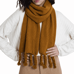 Maxi Bufanda Rectangular Lisa Nicoletta Cafe