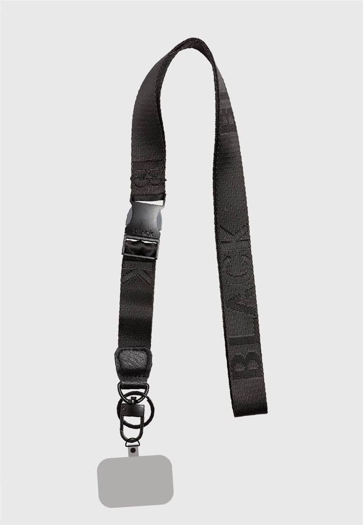 Lanyard Logo Black Black Bubba Negro