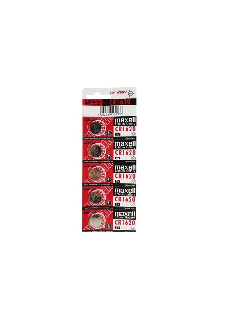 Pilas Maxell Cr1620 3v Para Reloj 5 Unidades Negro