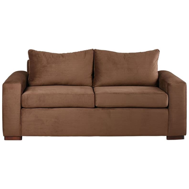 Sofa Neo 3 Cuerpos - Tela Felpa Cafe Oscuro