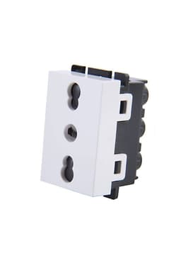 Modulo Toma De Corriente 2p+t 10a Y 16a 250v, Blanco Lexo