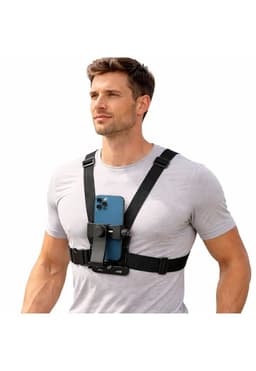 Soporte Celular Arnes Pecho Ajustable 360 Negro