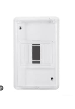 Tablero Electrico Embutir 4 puestos con Riel 4din PVC autoextinguible Blanco