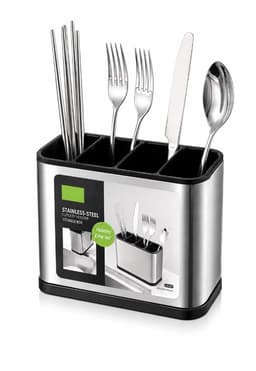 Escurridor Multifuncional para Cubiertos de Cocina Negro 0