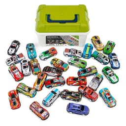 Pack de 30 Mini Autos de Fricci n con Caja Organizadora